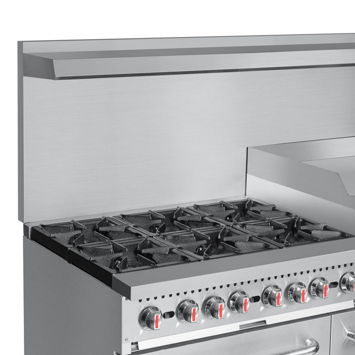 60 in. 6 Burner Commercial Natural Gas Range with 24 in. Griddle and Broiler (KM-CRGB60-NG)