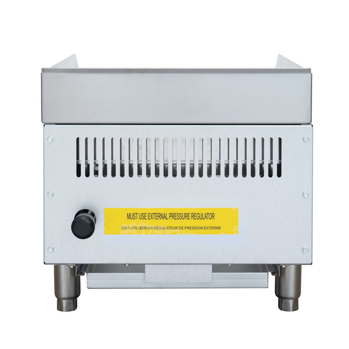 16 in. Commercial 1-Burner Natural Gas Charbroiler with 30,000 BTU in Stainless-Steel (KM-GCB1-18M)
