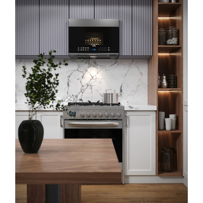 KoolMore 1.3 cu. ft. Over the Range Stainless Steel Microwave, 300 CFM, One Panel (KM-MOT-OP1SS)