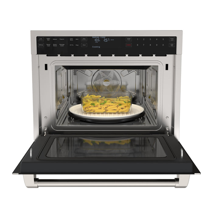 KoolMore Reserve 24 in. Built-In Microwave Convection Oven with Air Fry, 3-in-1 Combo, Sensor Cook, Soft-Close Door, 1.6 cu. ft. in Stainless Steel (KM-CWO24-AFSS)