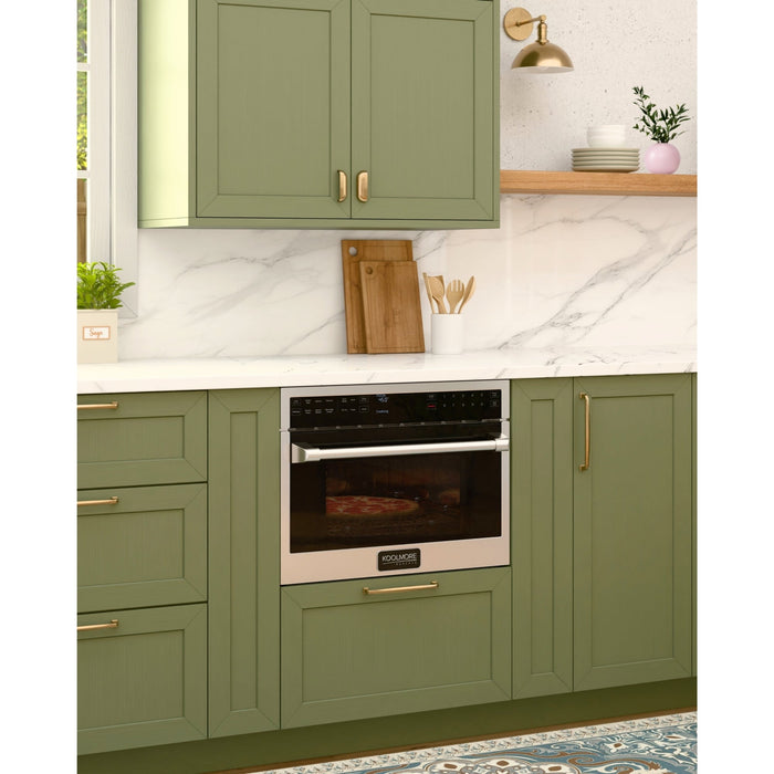 KoolMore Reserve 24 in. Built-In Microwave Convection Oven with Air Fry, 3-in-1 Combo, Sensor Cook, Soft-Close Door, 1.6 cu. ft. in Stainless Steel (KM-CWO24-AFSS)