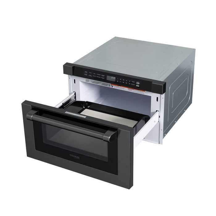 KoolMore Reserve 24 in. Microwave Drawer – 1.2 cu. ft., Black Stainless (KM-MD-1BSS)