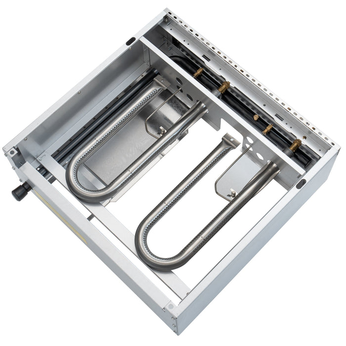 24 in. Natural Gas 2-Burner Griddle with 60,000 BTU in Stainless-Steel (KM-GG2-24M)