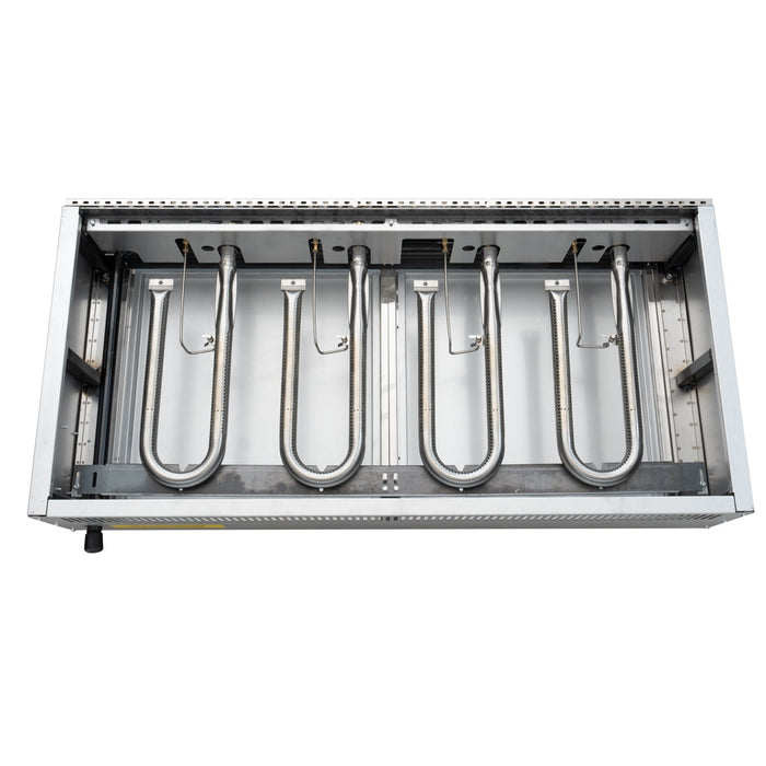48 in. Commercial 4-Burner Natural Gas Charbroiler with 120,000 BTU in Stainless-Steel KM-GCB4-48M)