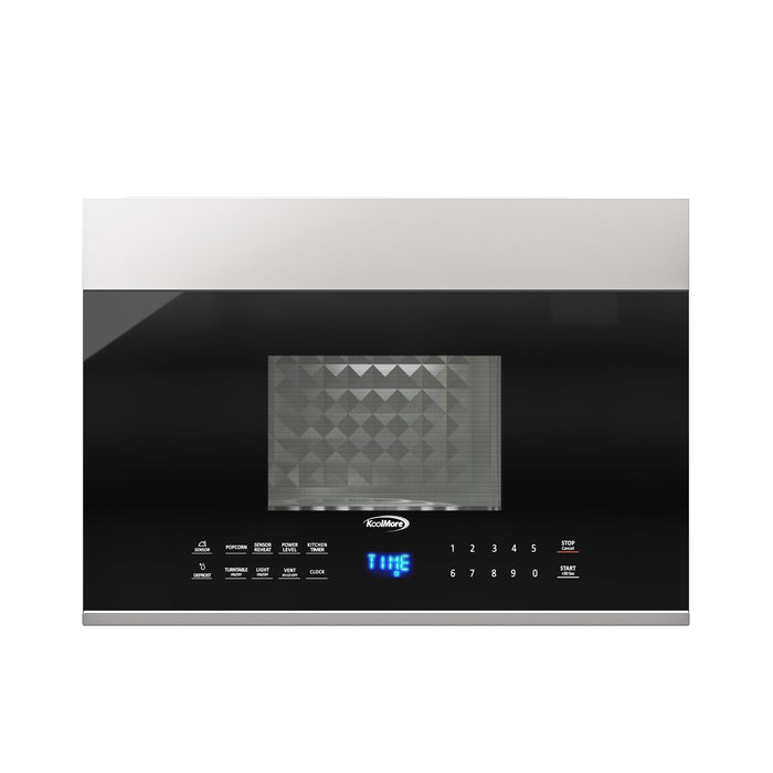 KoolMore 1.3 cu. ft. Over the Range Stainless Steel Microwave, 300 CFM, One Panel (KM-MOT-OP1SS)