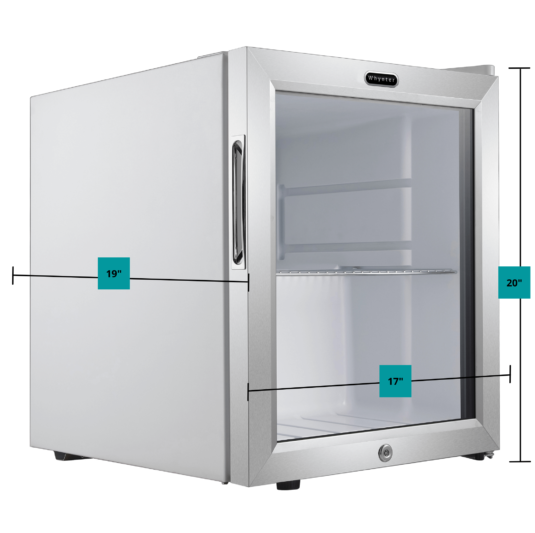 Whynter - 62 Can Capacity Stainless Steel Beverage Refrigerator with Lock | BR-062WS