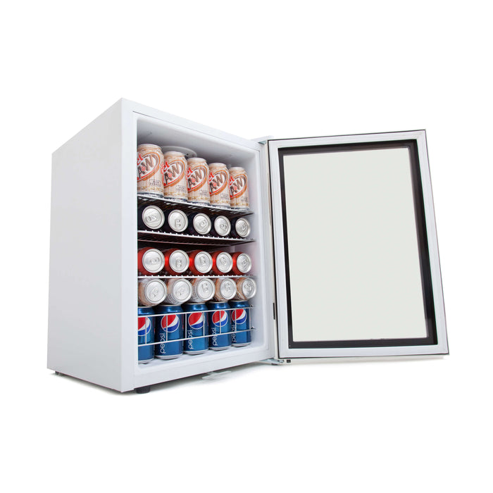 Whynter - Beverage Refrigerator With Lock - Stainless Steel 90 Can Capacity | BR-091WS