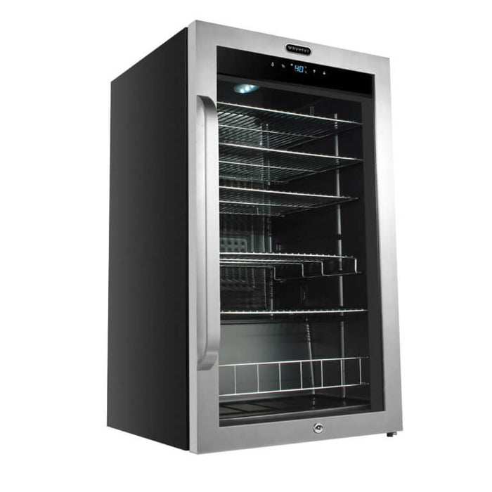 Whynter - Freestanding 121 can Beverage Refrigerator with Digital Control and Internal Fan | BR-1211DS