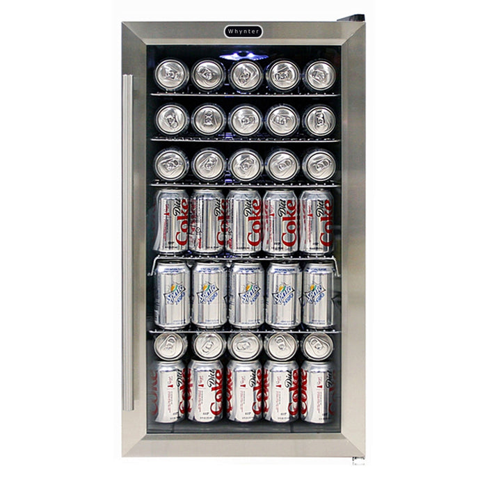 Whynter - Beverage Refrigerator - Stainless Steel | BR-125SD