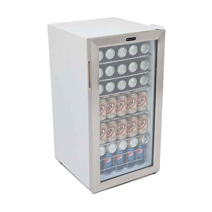 Whynter - Beverage Refrigerator With Lock - Stainless Steel 120 Can Capacity | BR-128WS