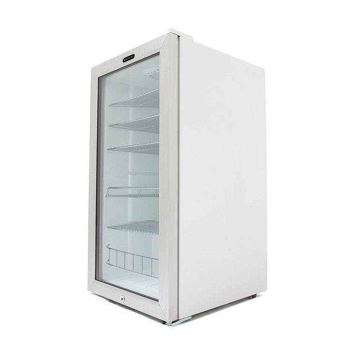 Whynter - Beverage Refrigerator With Lock - Stainless Steel 120 Can Capacity | BR-128WS