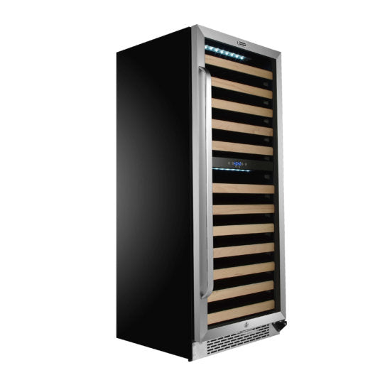 Whynter - 92 Bottle Built-in Stainless Steel Dual Zone Compressor Wine Refrigerator | BWR-0922DZ