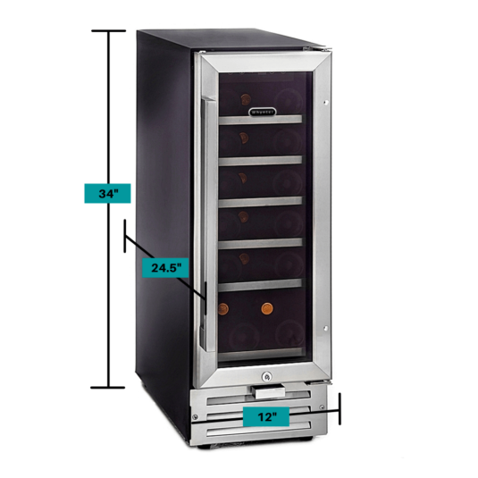 Whynter - 18 Bottle Compressor Built-In Wine Refrigerator | BWR-18SD