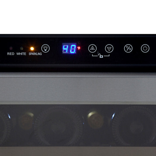 Whynter - 33 Bottle Compressor Built-In Wine Refrigerator | BWR-33SD