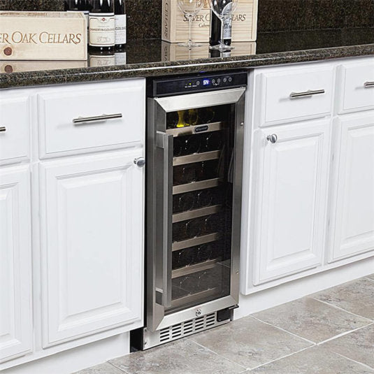 Whynter - 33 Bottle Compressor Built-In Wine Refrigerator | BWR-33SD