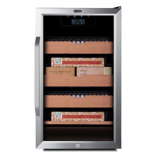 Whynter - 4.2 cu.ft. Cigar Cabinet Cooler and Humidor with Humidity Temperature Control and Spanish Cedar Shelves | CHC-421HC