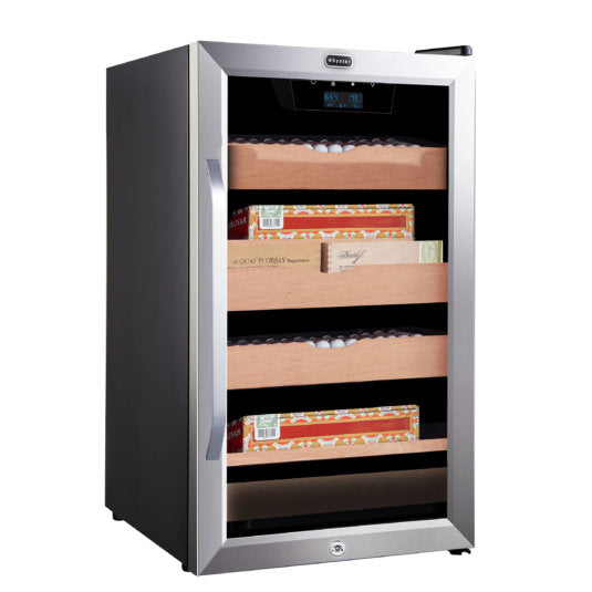 Whynter - 4.2 cu.ft. Cigar Cabinet Cooler and Humidor with Humidity Temperature Control and Spanish Cedar Shelves | CHC-421HC