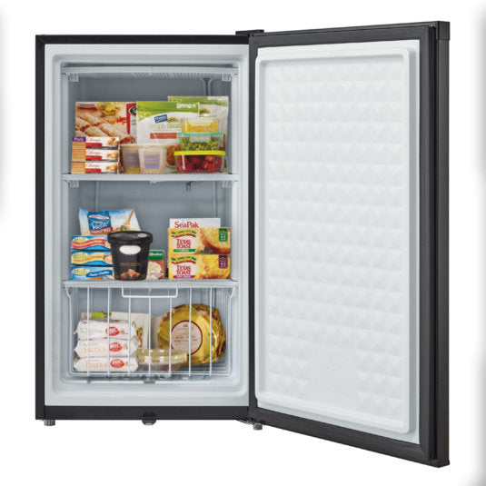 Whynter - 3.0 cu. ft. Energy Star Upright Freezer with Lock - Stainless Steel | CUF-301SS
