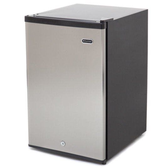 Whynter - 3.0 cu. ft. Energy Star Upright Freezer with Lock - Stainless Steel | CUF-301SS