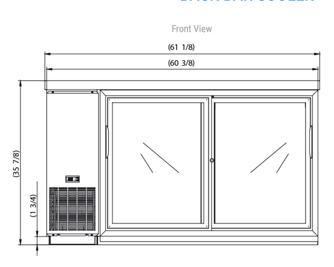 Dukers Back Bar Beverage Cooler