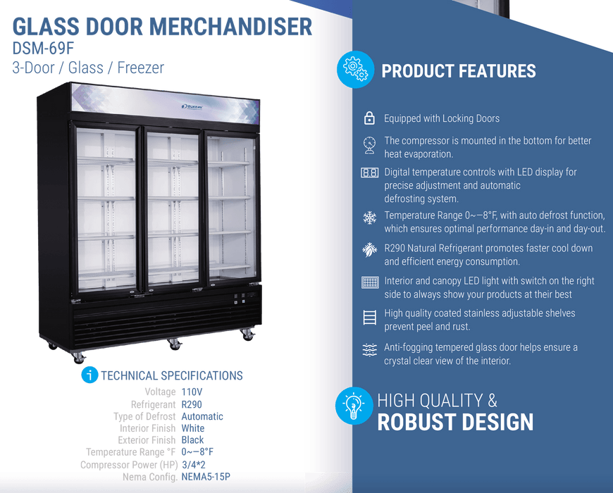 Dukers Freezer Merchandiser