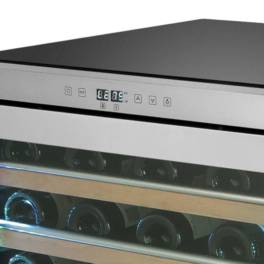 Whynter -  Elite Spectrum Lightshow 54 Bottle Stainless Steel 24 inch Built-in Wine Refrigerator | BWR-545XS