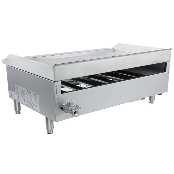 36" Standard Duty Commercial Countertop Gas Griddle with Manual Controls - 90,000 BTU