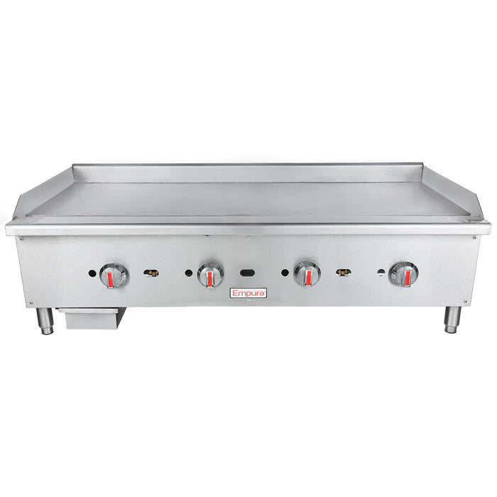 47" Standard Duty Commercial Countertop Gas Griddle with Thermostatic Controls - 120,000 BTU