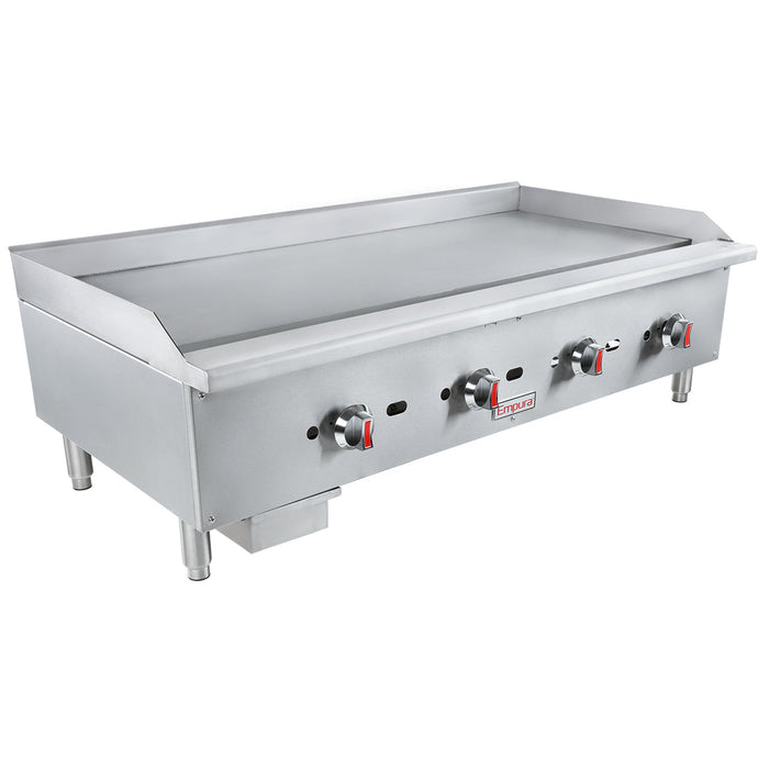 47" Standard Duty Commercial Countertop Gas Griddle with Thermostatic Controls - 120,000 BTU