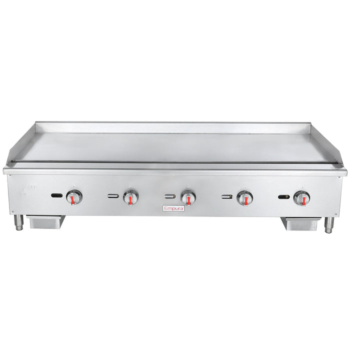 59" Standard Duty Commercial Countertop Gas Griddle with Manual Controls - 150,000 BTU