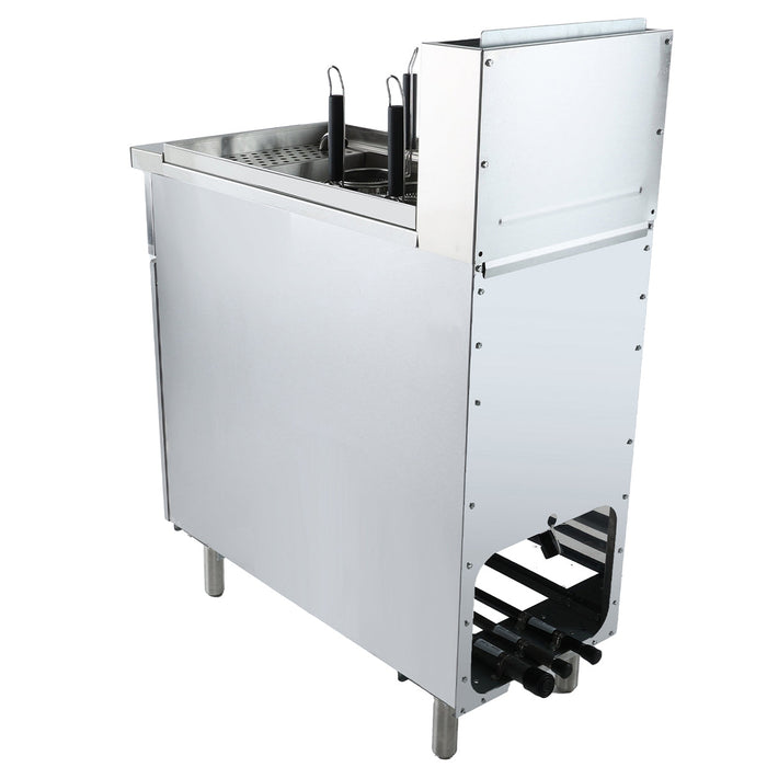 11 Gallon Natural Gas Commercial Pasta Cooker - 70,000 BTU