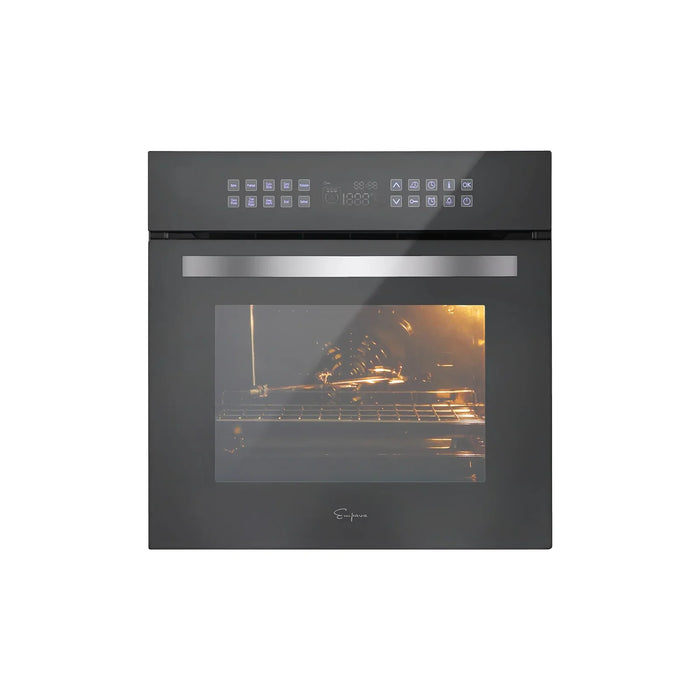 Empava EMPV-24WOC17 24" Single Electric Wall Oven - 2.3 cu.ft Silver Glass