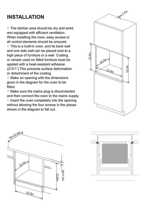 Empava EMPV-24WOC17 24" Single Electric Wall Oven - 2.3 cu.ft Silver Glass