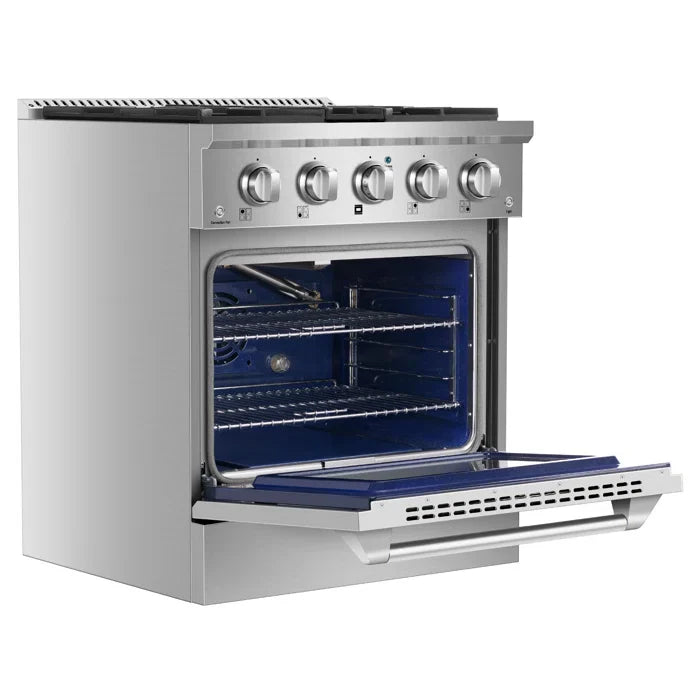 Empava EMPV-30GR07 30" Slide-In Natural Gas Range - 4.2 cu.ft Single Oven with 4 Burners