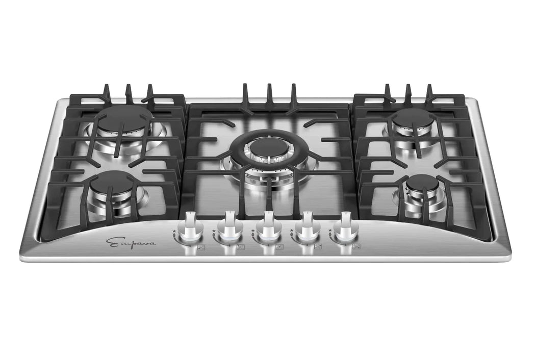 Empava Appliance Package - 24" Natural Gas Oven, 30" Cooktop, 30" Wall Mount Range Hood