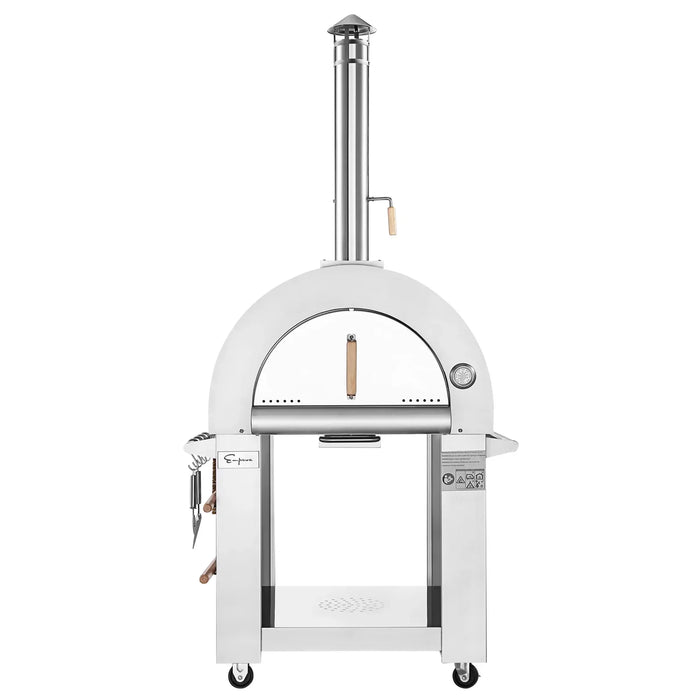 Empava EMPV-PG01 Outdoor Wood Fired Pizza Oven - Stainless Steel with Thermometer