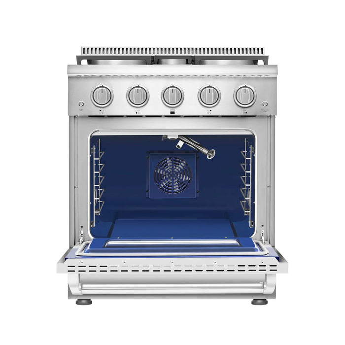 Empava EMPV-30GR03 30" Slide-In Natural Gas Range - 4.2 cu.ft with 4 Burners