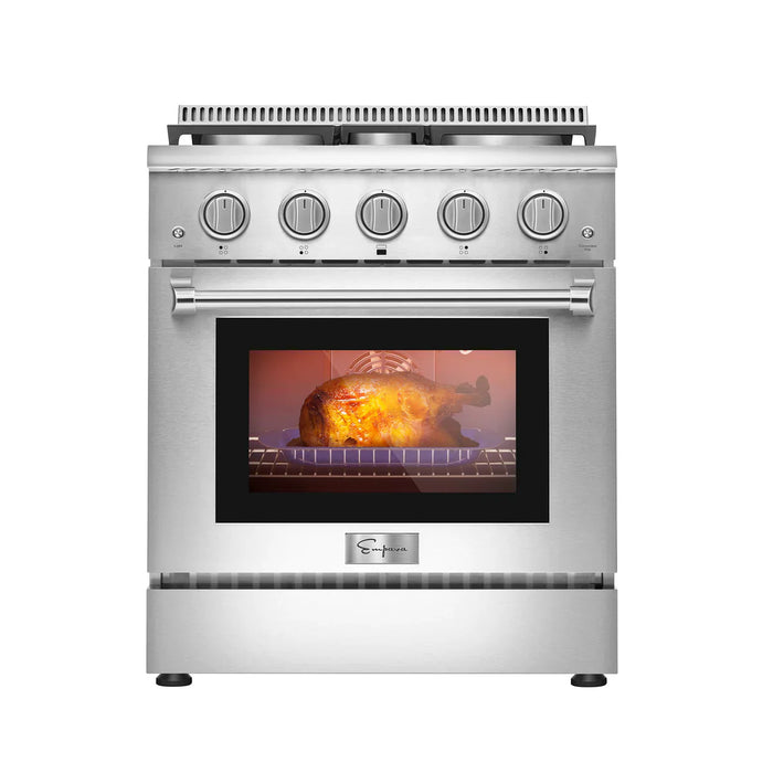Empava EMPV-30GR03 30" Slide-In Natural Gas Range - 4.2 cu.ft with 4 Burners