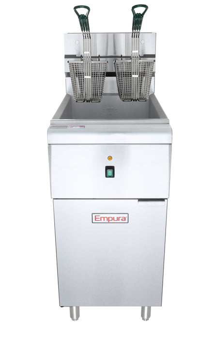 40 lb. Electric Commercial Stainless Steel Full Pot Floor Fryer