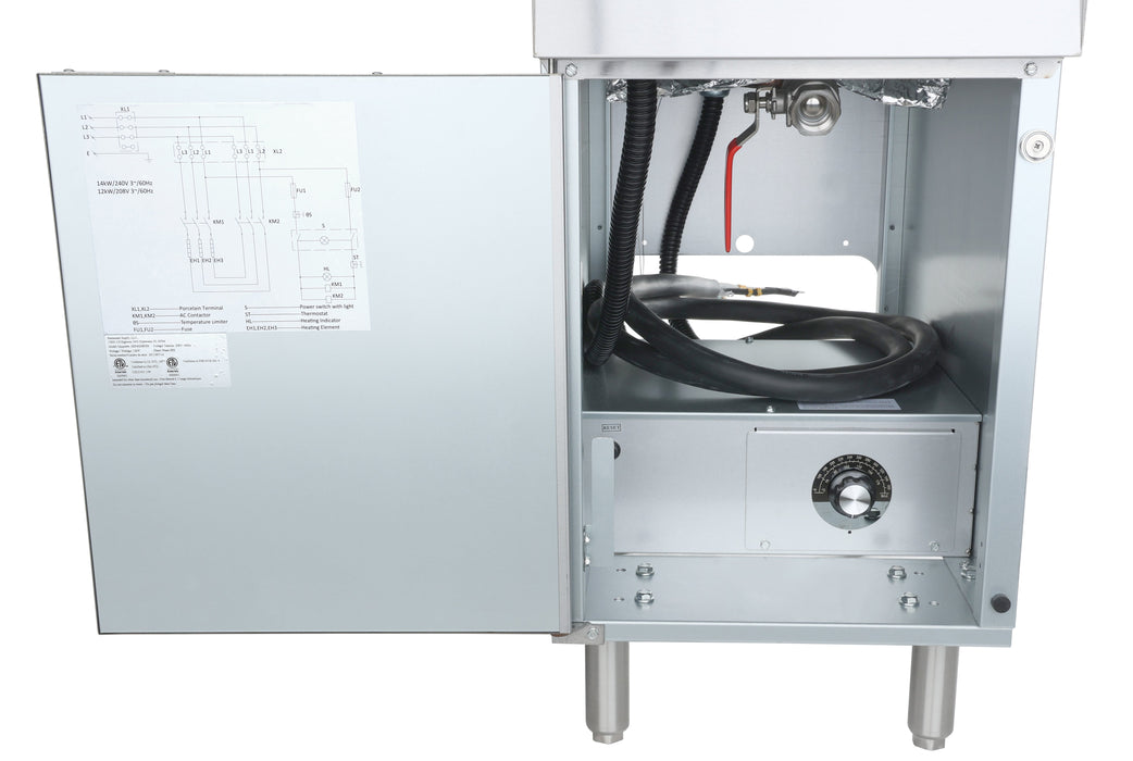 40 lb. Electric Commercial Stainless Steel Full Pot Floor Fryer