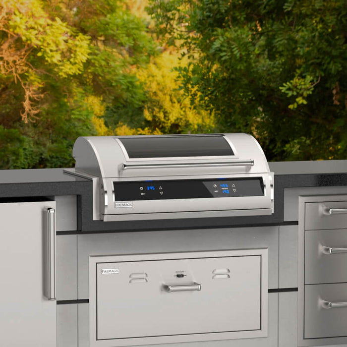 Fire Magic Electric EL500 31-Inch Built-In Electric Grill w/ Dual Touchscreen Control, Digital Timer, Bluetooth & Magic Window - EL500I-4Z1E-W