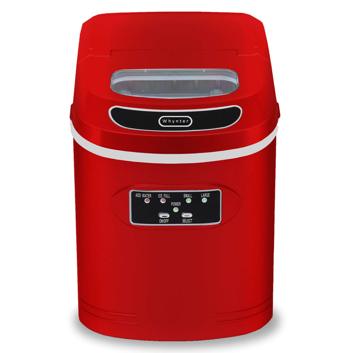 Whynter - Compact Portable Ice Maker 27 lb capacity - Red | IMC-270MR