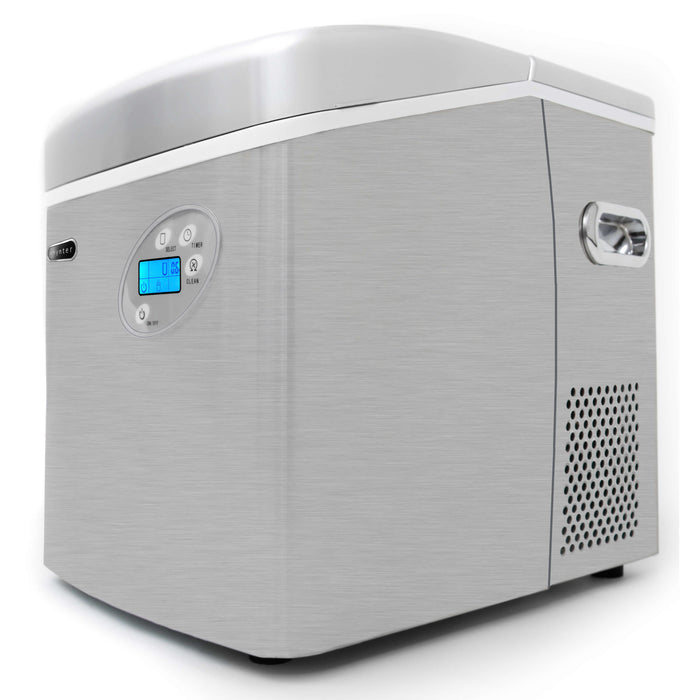 Whynter - Portable Ice Maker with 49lb Capacity Stainless Steel with Water Connection | IMC-491DC