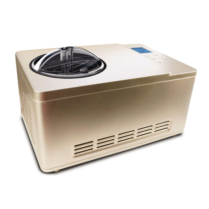 Whynter - Ice Cream Maker 2 Quart Capacity Stainless Steel Bowl & Yogurt Function in Champagne Gold | ICM-220CGY