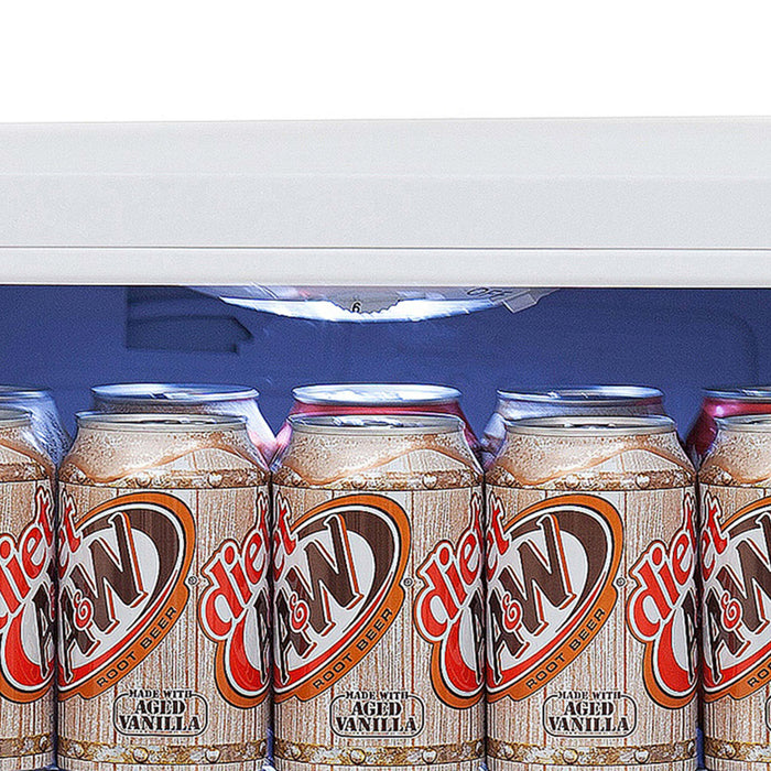 Whynter - Beverage Refrigerator With Lock - Stainless Steel 120 Can Capacity | BR-128WS