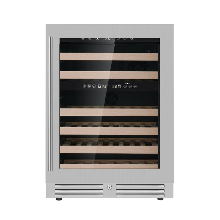 KingsBottle 24 Inch Under Counter LOW-E Glass Door Wine Cooler