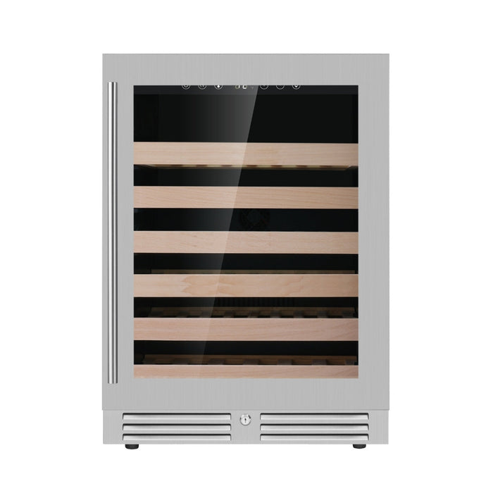 KingsBottle 24 Inch Under Counter LOW-E Glass Door Wine Cooler