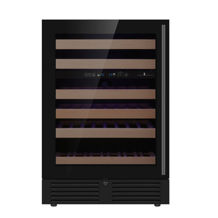 KingsBottle 24 Inch Under Counter LOW-E Glass Door Wine Cooler