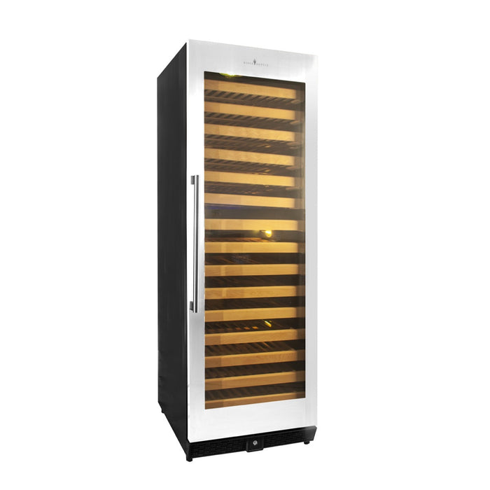 KingsBottle 164-Bottle Dual Zone Wine Refrigerator KBU170WX-FG - Glass Door