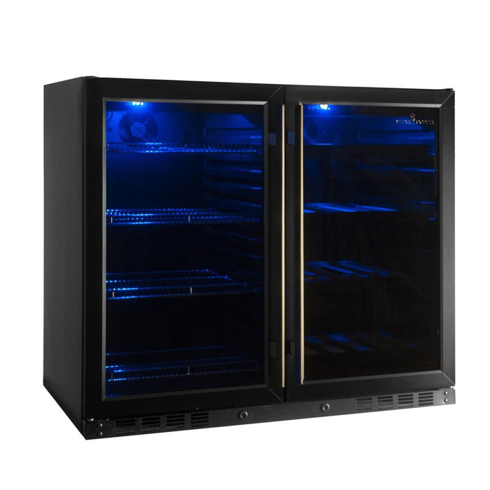 Kingsbottle 39 Inch Under Counter Wine And Beer Fridge Combo